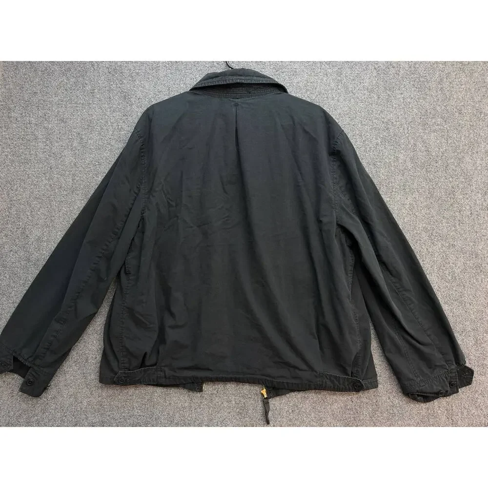 Polo Ralph Lauren Men's XL Black Cotton Plaid Lined Full Zip Jacket